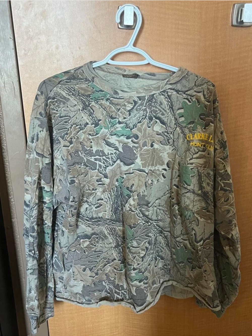 Classic Men's Long Sleeve Camo Shirt - Green/Brown